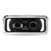 TLED-H137 Universal Heated LED Projector Headlight Assembly with Glow Position & Marker LED Accents – Black (Passenger Side) HEADLIGHT Black