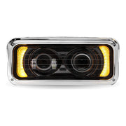 TLED-H137 Universal Heated LED Projector Headlight Assembly with Glow Position & Marker LED Accents – Black (Passenger Side) HEADLIGHT Black