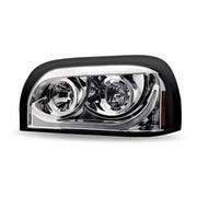 TLED-H13 Freightliner Century Halogen Projector Headlight Assembly with LED Glow Position, Turn & Marker Accent – Chrome (Driver Side) HEADLIGHT Light Gray