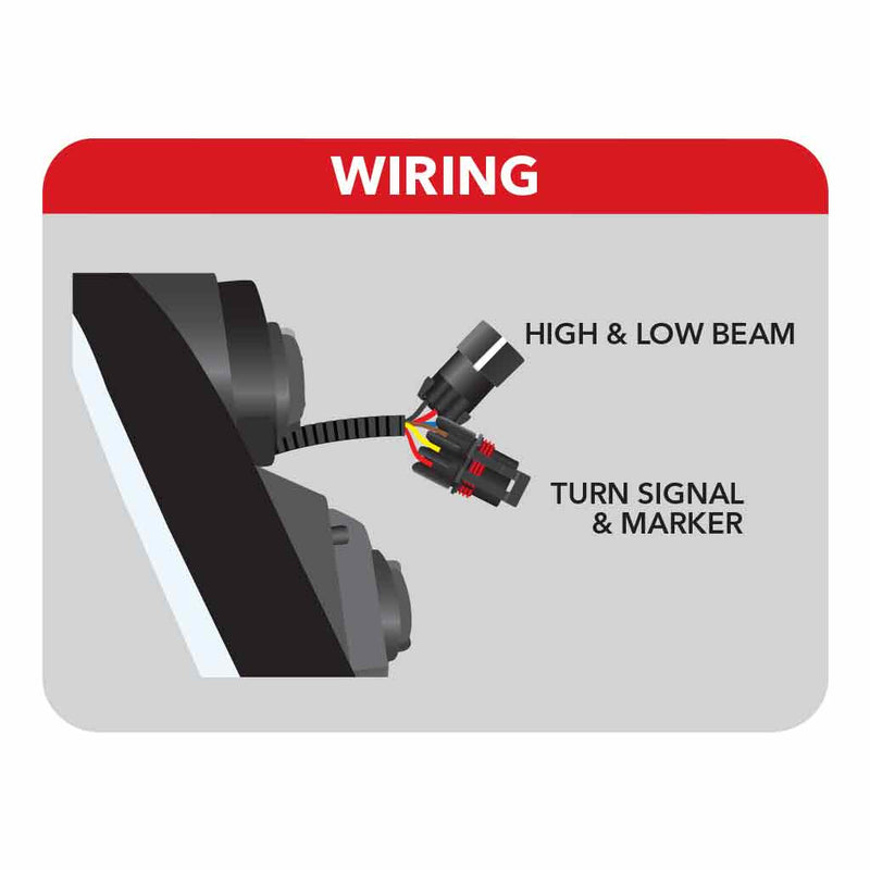 TLED-H13 Freightliner Century Halogen Projector Headlight Assembly with LED Glow Position, Turn & Marker Accent – Chrome (Driver Side) HEADLIGHT Light Gray