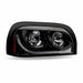 Black TLED-H16 Freightliner Century Halogen Projector Headlight Assembly with LED Glow Position, Turn & Marker Accent – Black (Passenger Side) HEADLIGHT