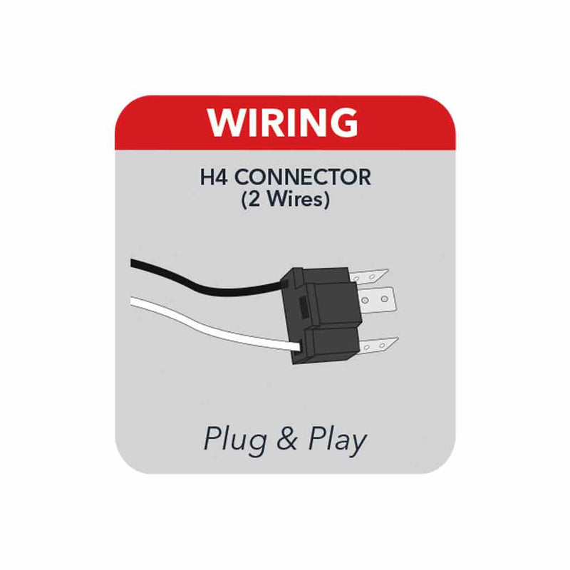 TLED-H1 4″ x 6″ LED Reflector Headlight – High Beam | 1700 Lumens 4"X6" HEADLIGHT Light Gray