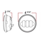 TLED-H27 4.5″ Motorcycle LED Fog Lights – 3000 Lumens (Pair) HEADLIGHT White Smoke