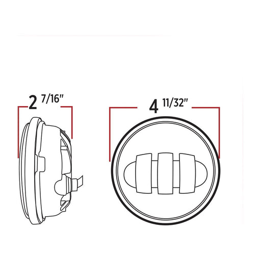 White Smoke TLED-H27 4.5″ Motorcycle LED Fog Lights – 3000 Lumens (Pair) HEADLIGHT