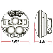TLED-H38 5.75″ LED Projector Headlight – Combination High & Low Beam | 4500 Lumens HEADLIGHT Light Gray