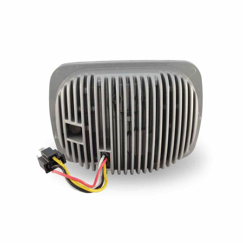 TLED-H4 5″ x 7″ LED Projector Headlight with Glow Position LED Halo – Combination High & Low Beam | 2600 Lumens HEADLIGHT Gray