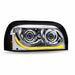 Light Gray TLED-H50 Freightliner Century LED Projector Headlight Assembly with LED Glow Position, Turn & Marker Accent – Chrome (Passenger Side) HEADLIGHT