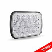 TLED-H52 5" x 7" Square Economy LED Headlight with Adapter Plug (1900 Lumens) - Not DOT Approved 5"x7" HEADLIGHT Light Gray
