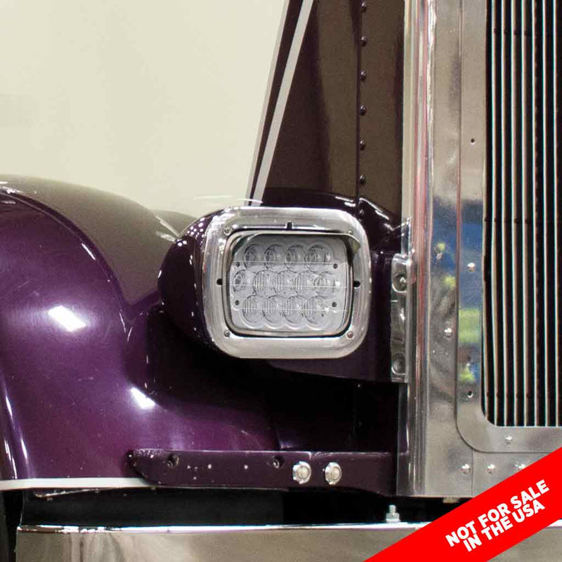 TLED-H52 5" x 7" Square Economy LED Headlight with Adapter Plug (1900 Lumens) - Not DOT Approved 5"x7" HEADLIGHT Dark Slate Gray