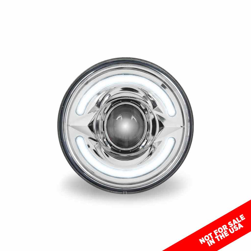 TLED-H56 5.75" Standard LED Projector Headlight with White Auxiliary Accent - High Beam (1400 Lumens) 5.75 HEADLIGHT Light Gray