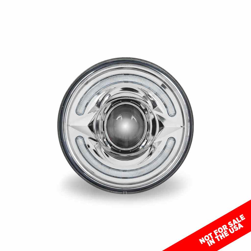 TLED-H56 5.75" Standard LED Projector Headlight with White Auxiliary Accent - High Beam (1400 Lumens) 5.75 HEADLIGHT Light Gray