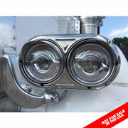 TLED-H56 5.75" Standard LED Projector Headlight with White Auxiliary Accent - High Beam (1400 Lumens) 5.75 HEADLIGHT Dark Gray