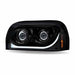 Light Gray TLED-H57 Freightliner Century LED Projector Headlight Assembly with LED Glow Position, Turn & Marker Accent – Black (Driver Side) HEADLIGHT