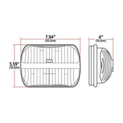 TLED-H74 5″ x 7″ LED Reflector Headlight – Combination High & Low Beam | 2000 Lumens 5"x7" HEADLIGHT Slate Gray