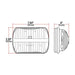 Slate Gray TLED-H74 5″ x 7″ LED Reflector Headlight – Combination High & Low Beam | 2000 Lumens 5"x7" HEADLIGHT
