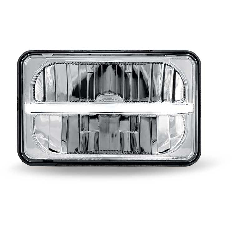TLED-H82 4″ x 6″ LED Reflector Headlight with Glow Position LED Accent – Low Beam | 2200 Lumens 4"X6" HEADLIGHT Gray