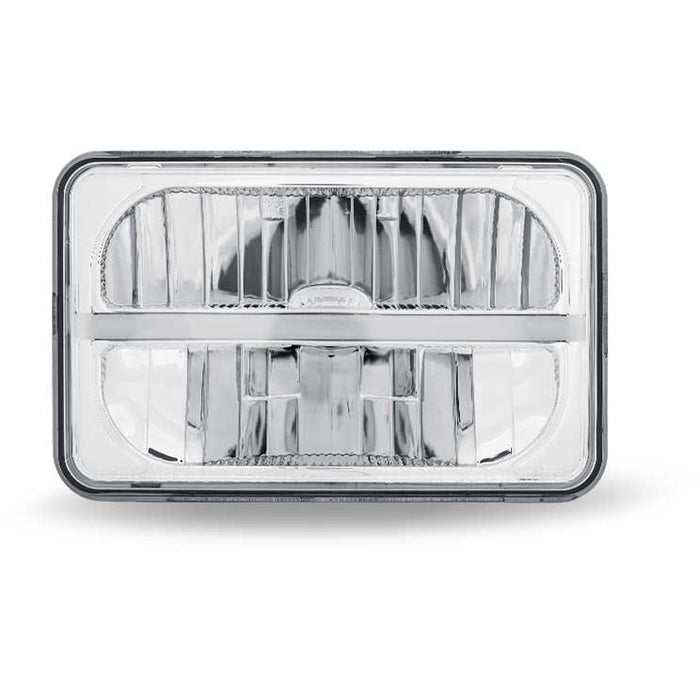 Light Gray TLED-H82 4″ x 6″ LED Reflector Headlight with Glow Position LED Accent – Low Beam | 2200 Lumens 4"X6" HEADLIGHT