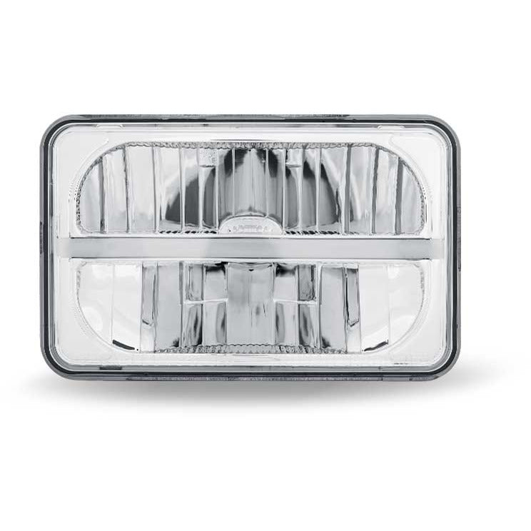 TLED-H83 4″ x 6″ LED Reflector Headlight with Glow Position LED Accent – High Beam | 2200 Lumens 4"X6" HEADLIGHT Light Gray