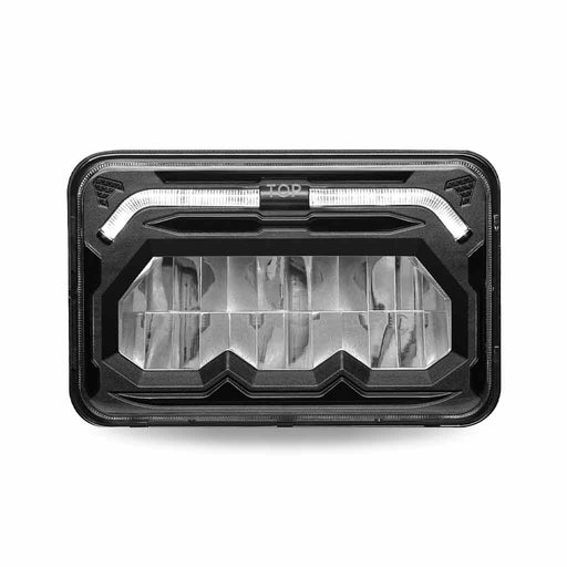 Dark Slate Gray TLED-H86 4″ x 6″ LED Reflector Headlight with White Auxiliary Accents- High Beam | 2000 Lumens 4"X6" HEADLIGHT