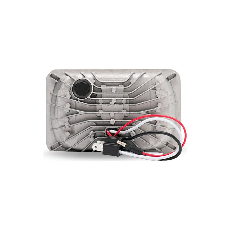 4″ x 6″ LED Projector Headlight with Optional Backlit Auxiliary (Choose Low or High Beam) 4"X6" HEADLIGHT Low,High Gray