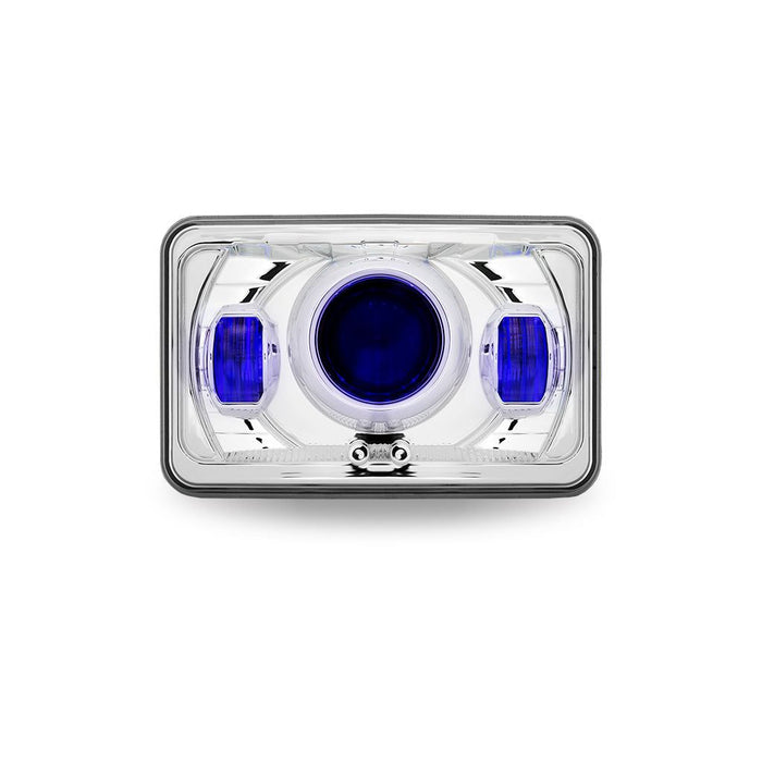 Light Gray TLED-H91 4″ x 6″ LED Projector Headlight with Optional Backlit Auxiliary – High Beam | 2250 Lumens 4"X6" HEADLIGHT