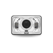 4″ x 6″ LED Projector Headlight with Optional Backlit Auxiliary (Choose Low or High Beam) 4"X6" HEADLIGHT Low,High Light Gray