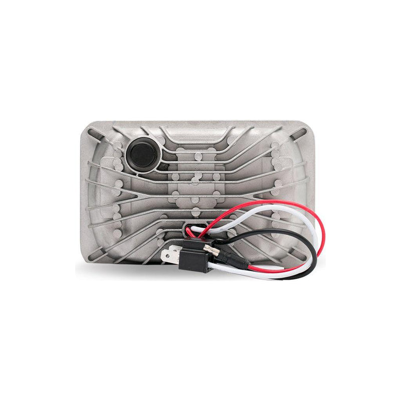 TLED-H92 4″ x 6″ Heated LED Projector Headlight with Optional Backlit Auxiliary – Low Beam | 1200 Lumens 4"X6" HEADLIGHT Gray