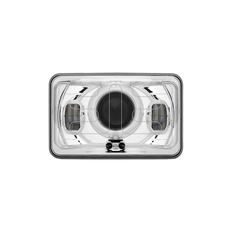 TLED-H92 4″ x 6″ Heated LED Projector Headlight with Optional Backlit Auxiliary – Low Beam | 1200 Lumens 4"X6" HEADLIGHT Light Gray