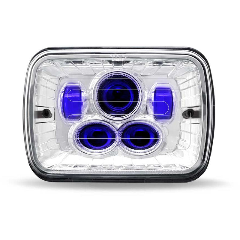 TLED-H95 5″ x 7″ Heated LED Projector Headlight – Combination High & Low Beam | 4000 Lumens 5"x7" HEADLIGHT Light Gray