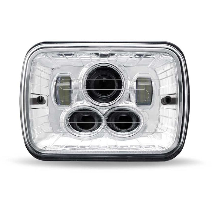 Light Gray TLED-H95 5″ x 7″ Heated LED Projector Headlight – Combination High & Low Beam | 4000 Lumens 5"x7" HEADLIGHT
