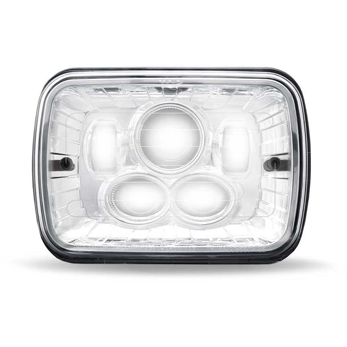 Light Gray TLED-H95 5″ x 7″ Heated LED Projector Headlight – Combination High & Low Beam | 4000 Lumens 5"x7" HEADLIGHT