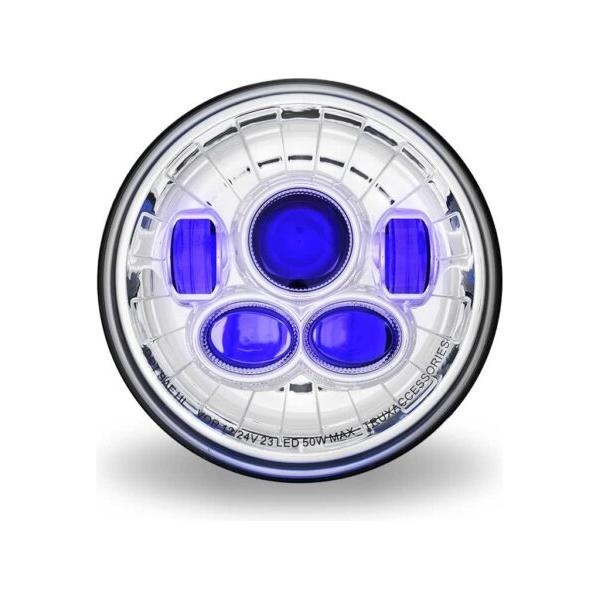 TLED-H96 7″ LED Projector Headlight – Combination High & Low Beam | 6200 Lumens Light Gray