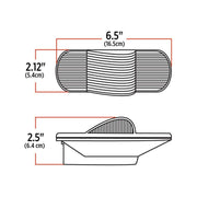 TLED-HOBA Oval Side Turn Signal & Marker LED Light with Hump (18 Diodes) TURN/MARKER Dark Slate Gray