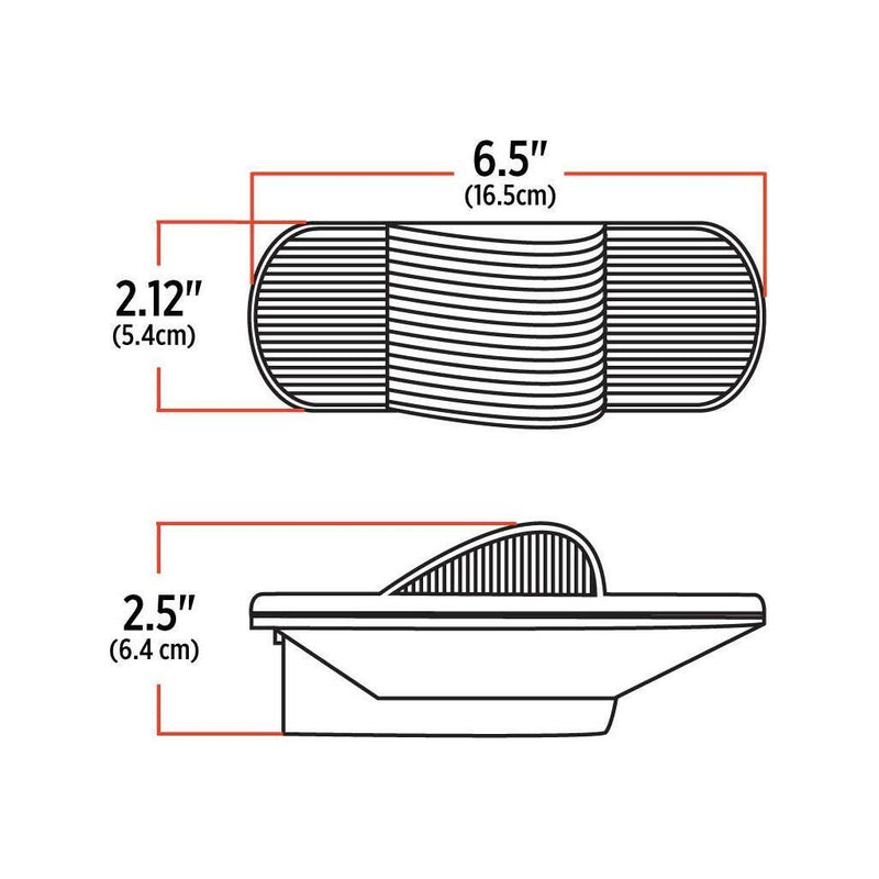 TLED-HOBA Oval Side Turn Signal & Marker LED Light with Hump (18 Diodes) TURN/MARKER Dark Slate Gray