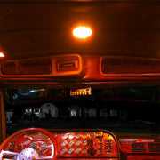 Trux LED Interior Projector Dome Cab Light for Peterbilt - 18 Diodes (Choose Color) CAB LIGHT Chrome,Black Black