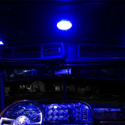 Trux LED Interior Projector Dome Cab Light for Peterbilt - 18 Diodes (Choose Color) CAB LIGHT Chrome,Black Black