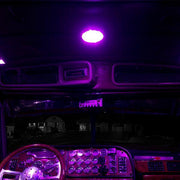 Trux LED Interior Projector Dome Cab Light for Peterbilt - 18 Diodes (Choose Color) CAB LIGHT Chrome,Black Black