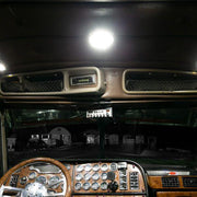 Trux LED Interior Projector Dome Cab Light for Peterbilt - 18 Diodes (Choose Color) CAB LIGHT Chrome,Black Black
