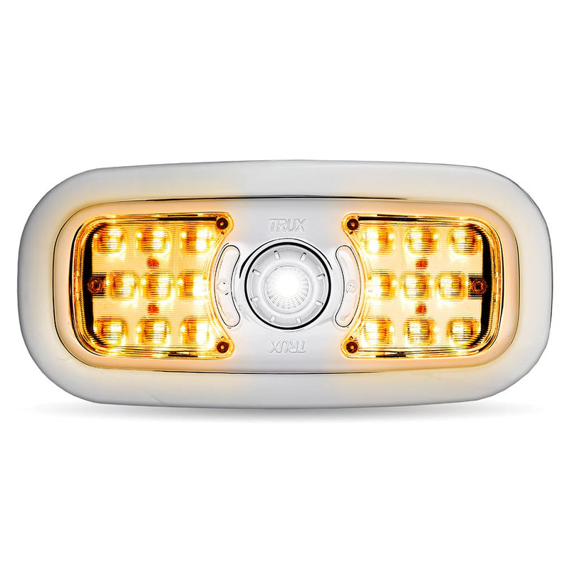 #TLED-IR10  LED Interior Projector Dome & Map 7-Color Cab Light for Peterbilt – Chrome