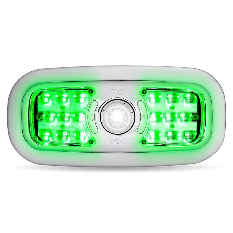 #TLED-IR10  LED Interior Projector Dome & Map 7-Color Cab Light for Peterbilt – Chrome