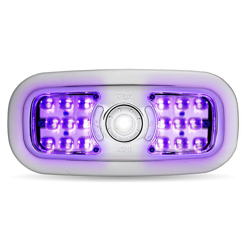 #TLED-IR10  LED Interior Projector Dome & Map 7-Color Cab Light for Peterbilt – Chrome