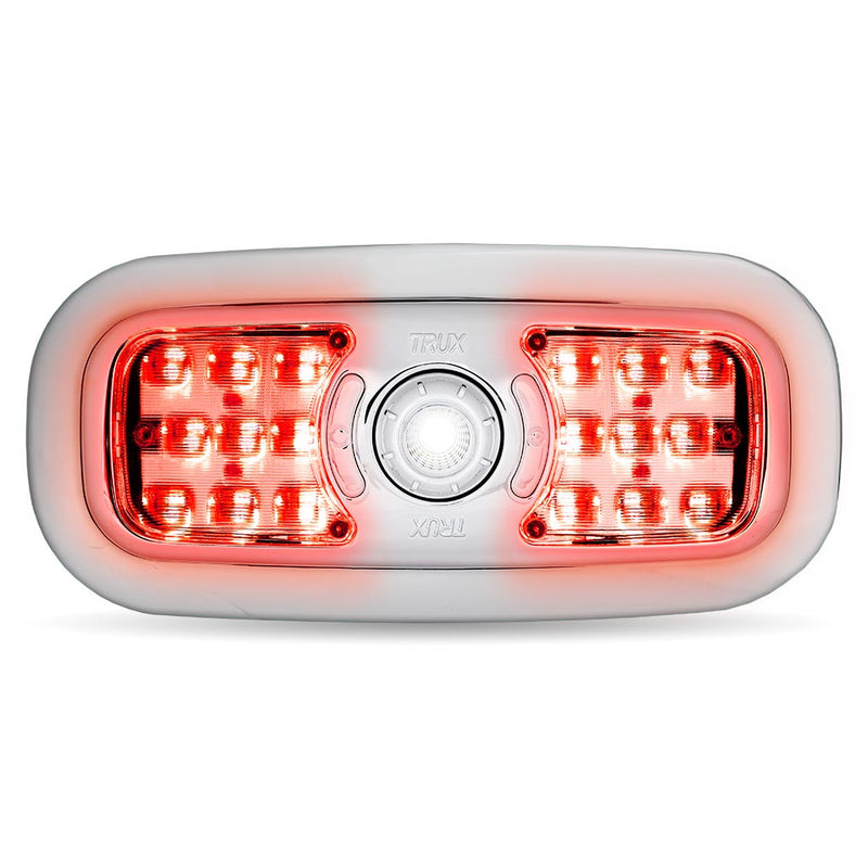 #TLED-IR10  LED Interior Projector Dome & Map 7-Color Cab Light for Peterbilt – Chrome