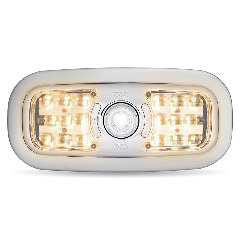 #TLED-IR10  LED Interior Projector Dome & Map 7-Color Cab Light for Peterbilt – Chrome