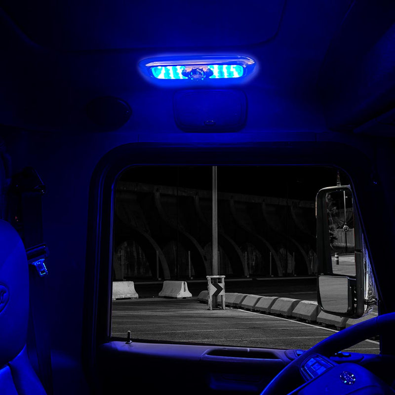 #TLED-IR10  LED Interior Projector Dome & Map 7-Color Cab Light for Peterbilt – Chrome