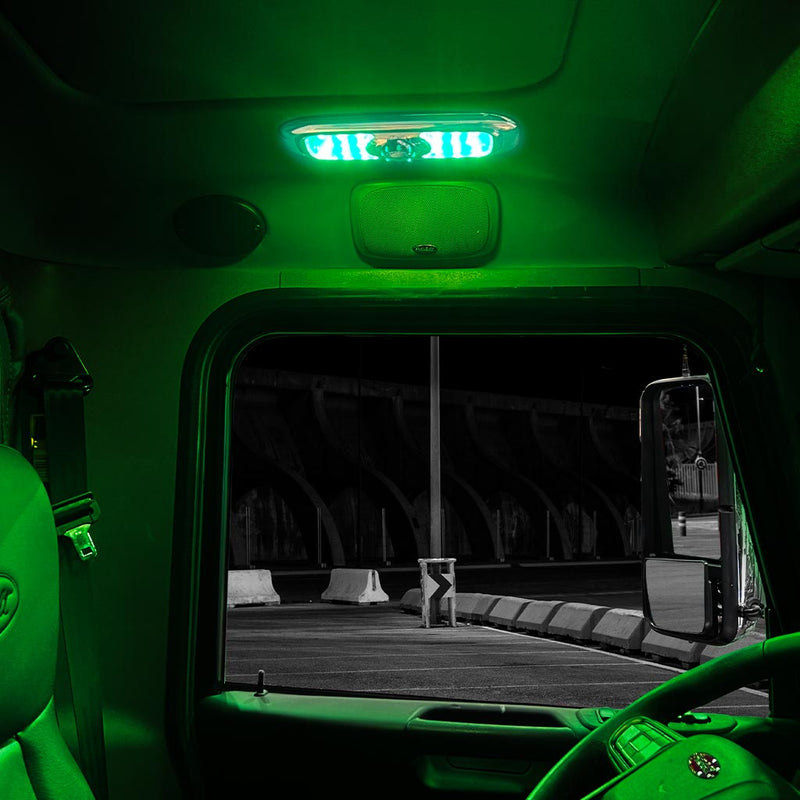 #TLED-IR10  LED Interior Projector Dome & Map 7-Color Cab Light for Peterbilt – Chrome