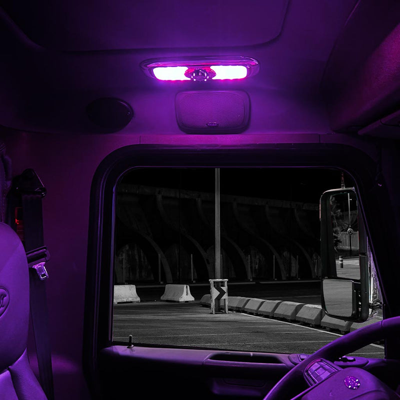 #TLED-IR10  LED Interior Projector Dome & Map 7-Color Cab Light for Peterbilt – Chrome