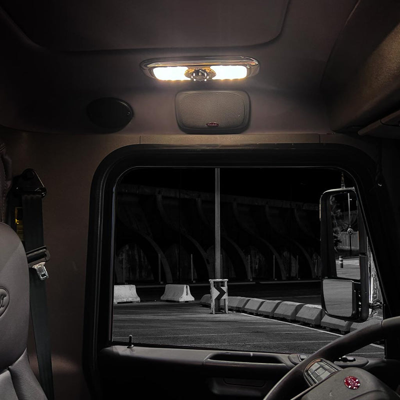 #TLED-IR10  LED Interior Projector Dome & Map 7-Color Cab Light for Peterbilt – Chrome