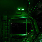 Trux LED Interior Projector Dome & Map Cab Light for Peterbilt - 9 Diodes (Choose Color) Chrome,Black Black