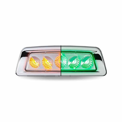 Light Gray KENWORTH T680/T700/T880 DRIVER FENDER MARKER LIGHT-DUAL REVOLUTION AMBER/GREEN LED FENDER LIGHT