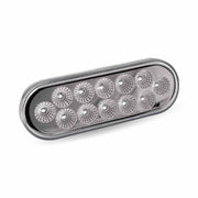 TLED-O12CA Oval Clear Amber Stop, Turn & Tail LED (12 Diodes) 6" OVAL Light Slate Gray